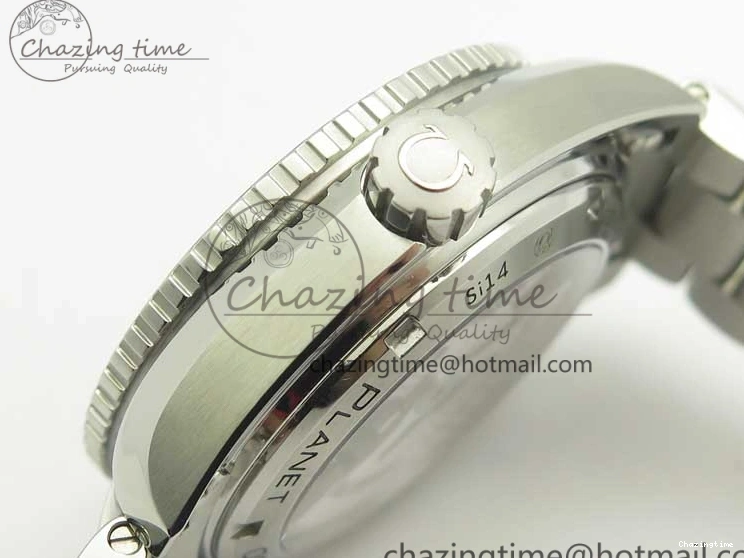 0312 Chic Planet Ocean 600M Co-Axial GMT 43.5mm VSF 1:1 Best Edition Black Dial Silver Markers on SS Bracelet A8605 Super Clone 8025